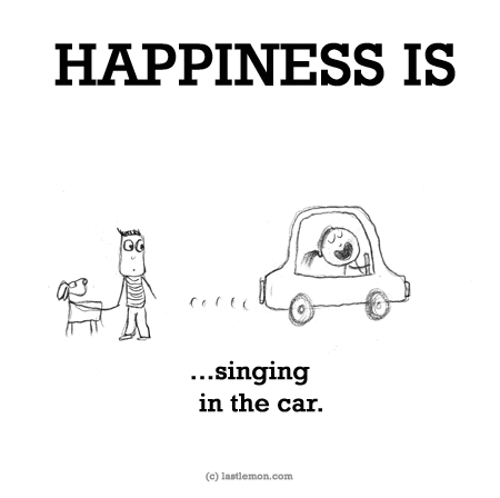 Singing in a car